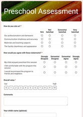 Preschool Assessment Form