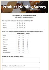 Product Naming Survey