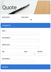 Service Quote Form