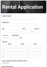 Rental Application Form