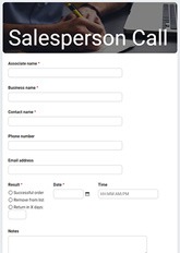 Salesperson Call Form