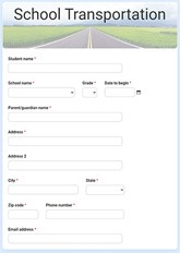 School Transportation Request Form