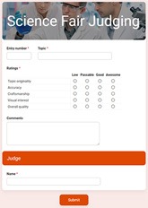 Science Fair Judging Form