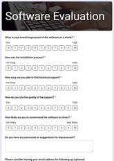 Software Evaluation Form