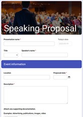 Speaking Proposal Form