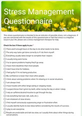 Stress Management Questionnaire
