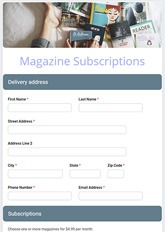 Subscription Form