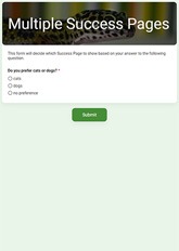 Multiple Success Pages Example