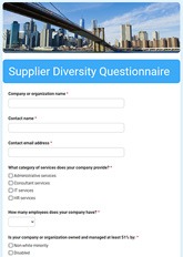Supplier Diversity Questionnaire
