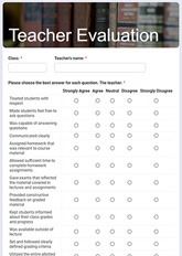 Teacher Evaluation Form