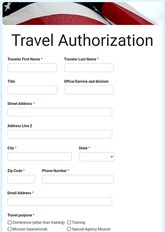 Travel Authorization Form