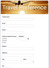 Travel Preference Form