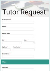 Tutor Request Form