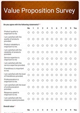 Value Proposition Survey