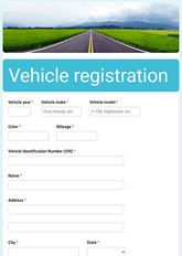 Vehicle Registration Form