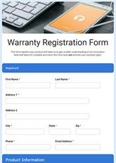 Warranty Registration Form
