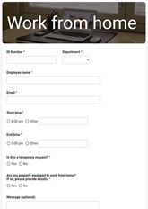 Work From Home Request Form