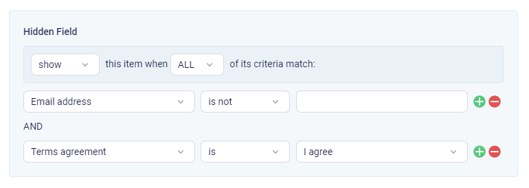 Formsite trigger complex Rules Hidden Field example