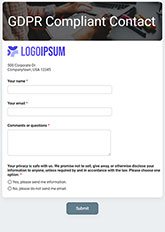 GDPR Compliant Contact Form