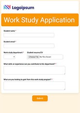 Work Study Application Form