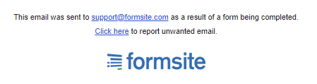 Formsite suppressed email footer