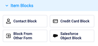 Formsite item blocks form builder