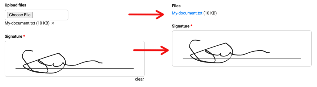 Formsite Workflow files display