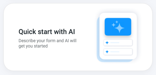 Formsite AI create new form