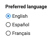 Formsite other languages choice