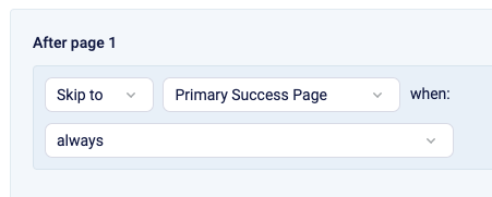 Formsite Page Rules tips settings