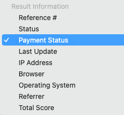 Formsite filter completed payments status