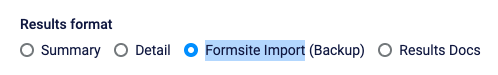Formsite form updates results backup
