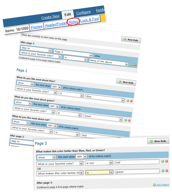 New rules page